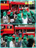 Aくみ放水訓練の後は消防車の見学をさせてもらいました！貴重な体験をたくさんさせて頂きました✨✨