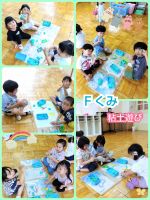 Ｆくみ昨日はルンルンのお部屋で粘土遊びをしました✨️好きな動物や自分の顔を作って遊んでいましたよ💗